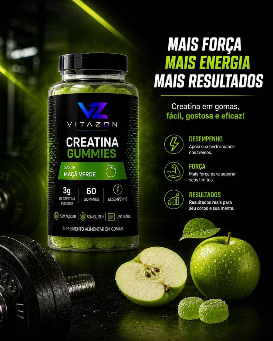 Creatina Gummies Maçã Verde — miniatura 3